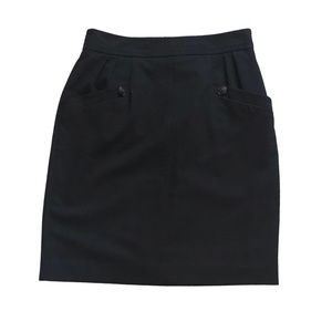Trina Turk Black Career Skirt
